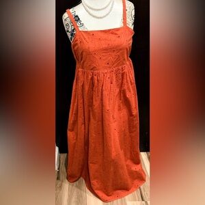 Eyelet Summertime Cami Midi Dress